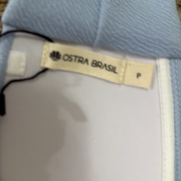 OSTRA BRASIL TQC PLEATED DETAIL BIKINI TOP LIGHT BLUE - S (WITHOUT STRAPS) - Picture 5 of 5